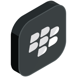 Blackberry glyph  isometric