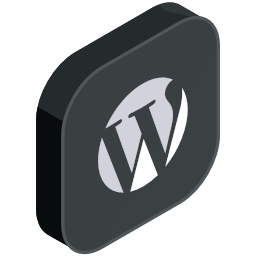 Wordpress glyph  isometric