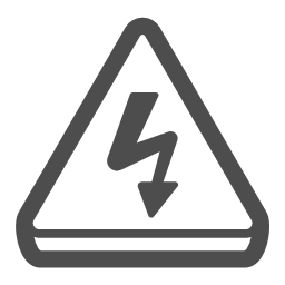 attention caution electricity shock
