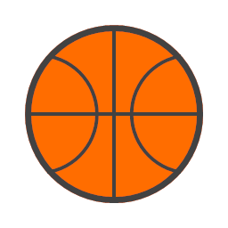 baquete basketball buried hoop orange sport