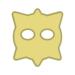bot eyes hexagon round virus yellow