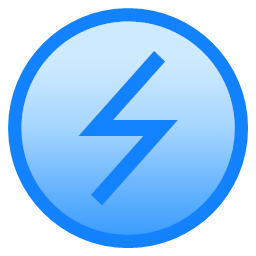 charge circle electricity lightning power filled