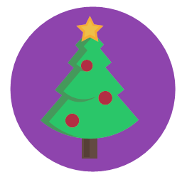 christmas decorated evergreen star tree