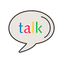 contact google talk logo media message social    filled line