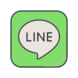contact line logo media message social    filled line