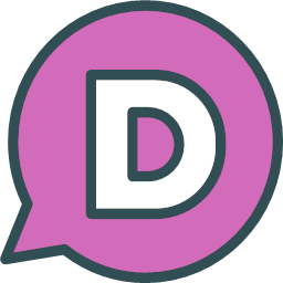 disqus logo network social colored