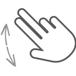 gesture hand interactive pinch scroll swipe