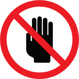 hand prohibition warning