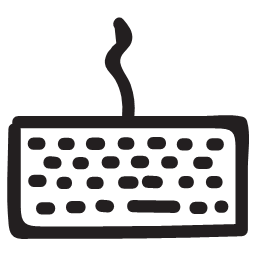 hardware keyboard media product technology typing   hand drawn