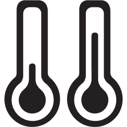 hot temperature termometre outline