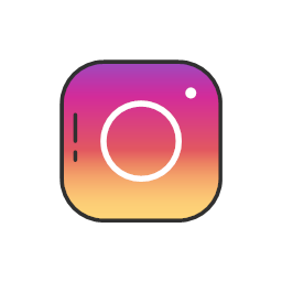 instagram logo label logo colored