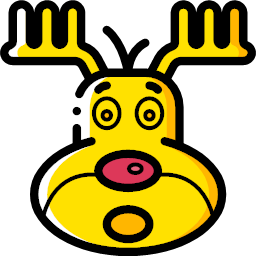 reindeer xmas yellow
