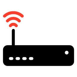 router signal wifi  red and black