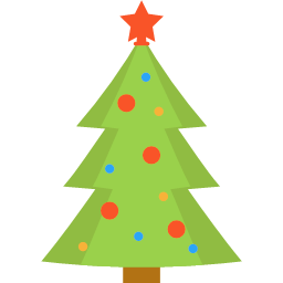 2 de 3 flat color christmas tree