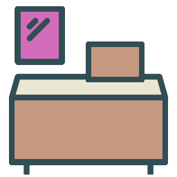Desk icon and Desk logo