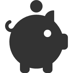 Free set copy piggy bank icon