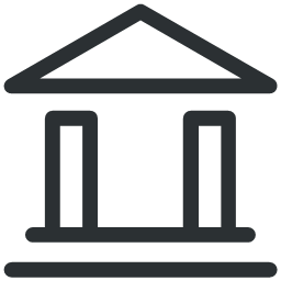 Banking building finance icon