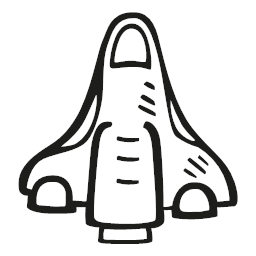 basic black sticker-shuttle