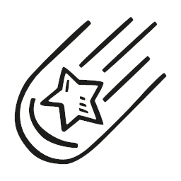 basic black sticker-star