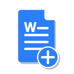 blue create doc file office word