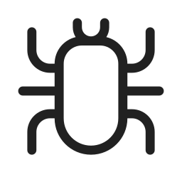 Bug regular icon
