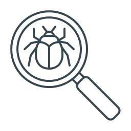 bug search magnifier magnifying search seo