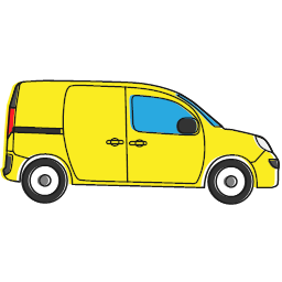 Cab car cargo delivery transport transportation vehicle icon