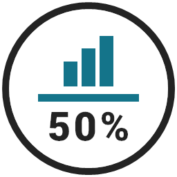 Chart business graph business growth fifty graph icon