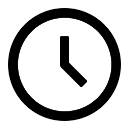 Clock circle outlined icon