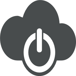 Cloud computing off off on on power power button icon