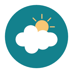 Cloud sunny weather icon