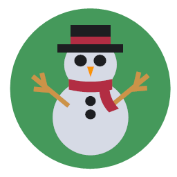 cold frosty frozen snowman