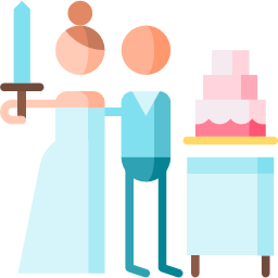 color wedding cake