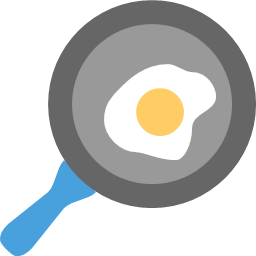 cooking egg meet pan
