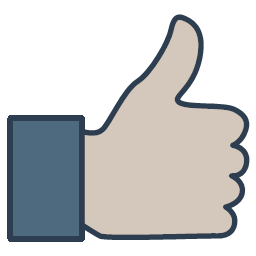 customer quality review thumb up user
