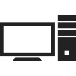 Desktop laptop monitor pc technology icon