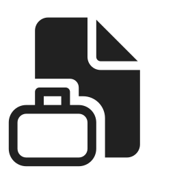 Document briefcase filled icon