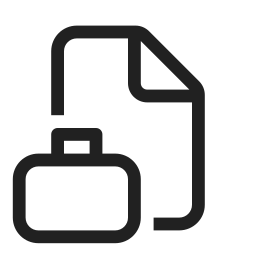 Document briefcase regular icon