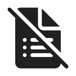 Document bullet list off filled icon