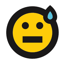 emoji emot nervous shy sweat