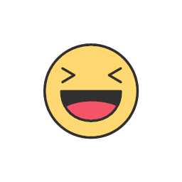 facebook laughing emoji reaction colored