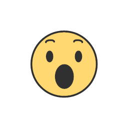 facebook reaction shocked emoji colored
