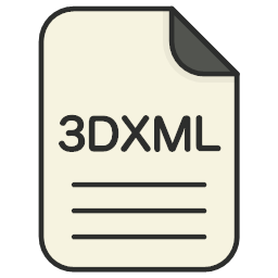 File file 3d file 3dxml format type icon