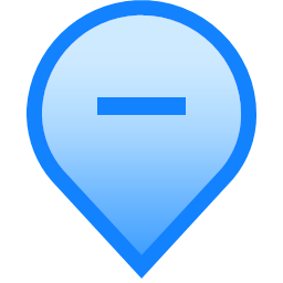geolocation hide mark minus pin tag filled