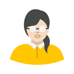 Glasses hipster lady woman flat icon