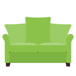 green home interior sofa