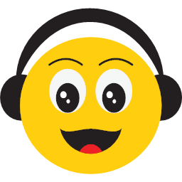 happy listen to music smiley