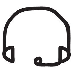 headphone recording speaker support voice volume   hand drawn