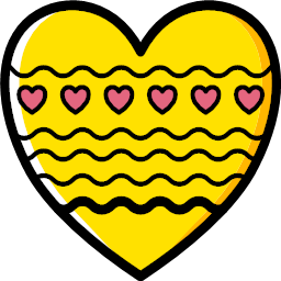 heart xmas yellow