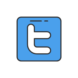 label twitter twitter logo colored